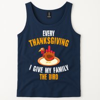 Every Thanksgiving I Give My Family The Bird Funny Holiday Tank Top