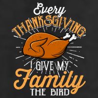 Every Thanksgiving I Give My Family The Bird Funny Turkey Microfiber Hand Towel