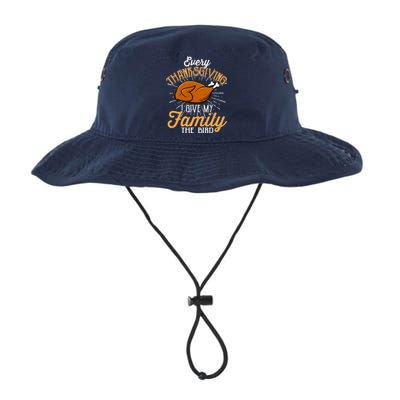 Every Thanksgiving I Give My Family The Bird Funny Turkey Legacy Cool Fit Booney Bucket Hat