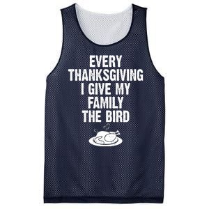 Every Thanksgiving I Give My Family The Bird Mesh Reversible Basketball Jersey Tank