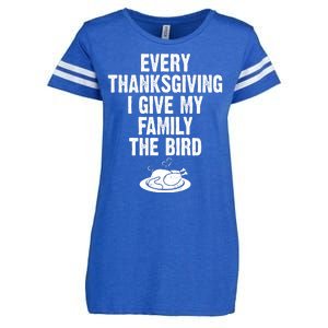 Every Thanksgiving I Give My Family The Bird Enza Ladies Jersey Football T-Shirt