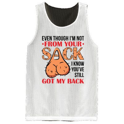 Even Though I Am Not From Your Sack Funny Step Father Mesh Reversible Basketball Jersey Tank