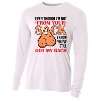 Even Though I Am Not From Your Sack Funny Step Father Cooling Performance Long Sleeve Crew