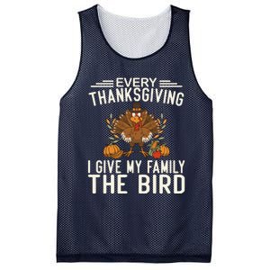 Every Thanksgiving I Give My Family The Bird Mesh Reversible Basketball Jersey Tank