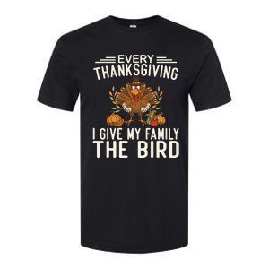 Every Thanksgiving I Give My Family The Bird Softstyle CVC T-Shirt