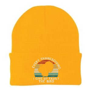 Every Thanksgiving I Give My Family The Bird Funny Knit Cap Winter Beanie