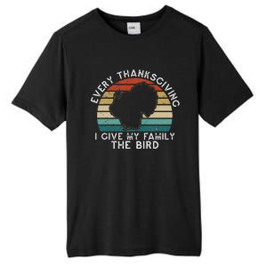 Every Thanksgiving I Give My Family The Bird Funny Tall Fusion ChromaSoft Performance T-Shirt