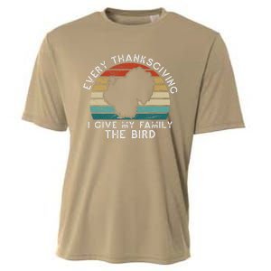 Every Thanksgiving I Give My Family The Bird Funny Cooling Performance Crew T-Shirt