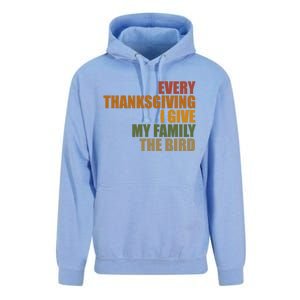 Every Thanksgiving I Give My Family The Bird Unisex Surf Hoodie