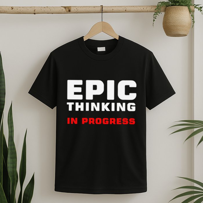 Epic Thinking In Progress Big Ideas Introvert Nerd Joke Meme T-Shirt