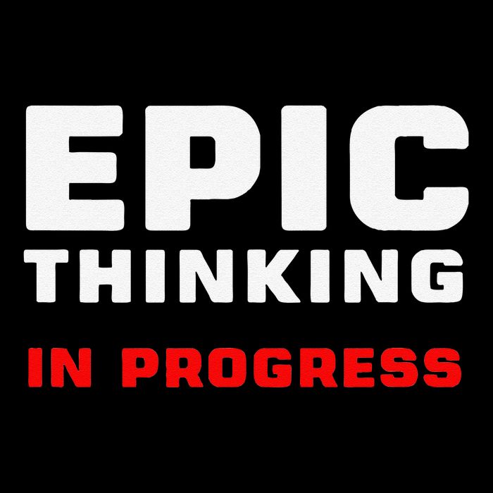 Epic Thinking In Progress Big Ideas Introvert Nerd Joke Meme Valucap Bio-Washed Visor