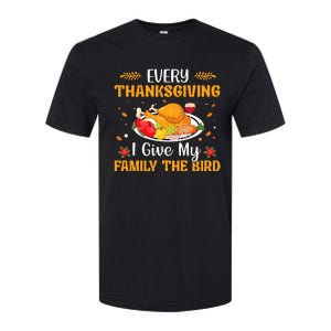 Every Thanksgiving I Give My Family The Bird Thanksgiving Softstyle CVC T-Shirt