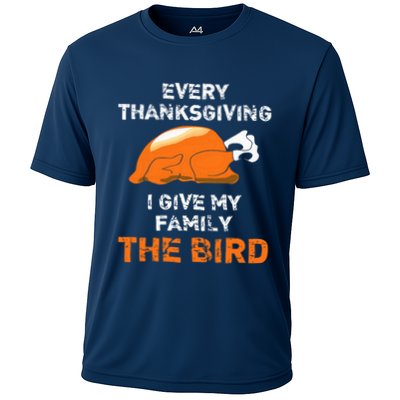 Every Thanksgiving I Give My Family The Bird A Funny Turkey Performance Shirt