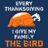Every Thanksgiving I Give My Family The Bird A Funny Turkey Sustainable Bucket Hat