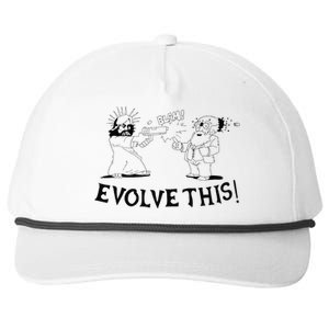 Evolve This Jesus And Darwin Snapback Five-Panel Rope Hat