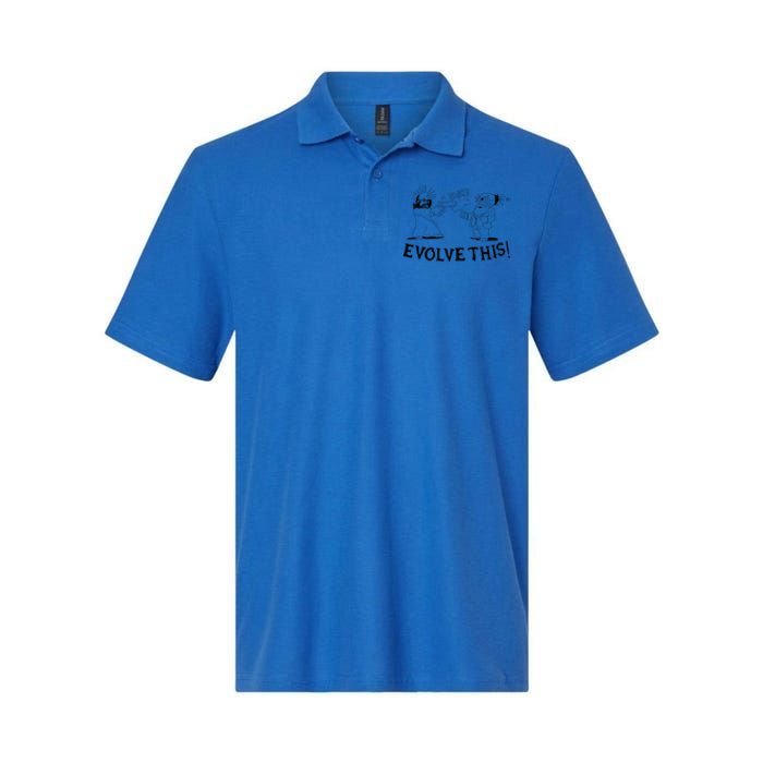 Evolve This Jesus And Darwin Softstyle Adult Sport Polo