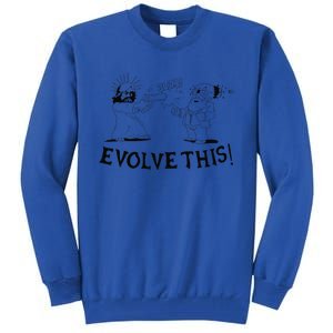 Evolve This Jesus And Darwin Tall Sweatshirt