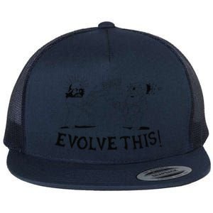 Evolve This Jesus And Darwin Flat Bill Trucker Hat