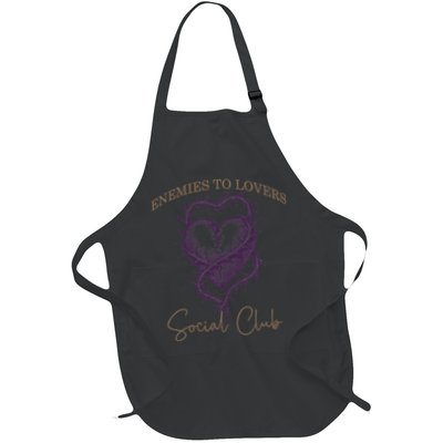 Enemies To Lovers Social Club Book Reader Funny Reading Full-Length Apron With Pockets