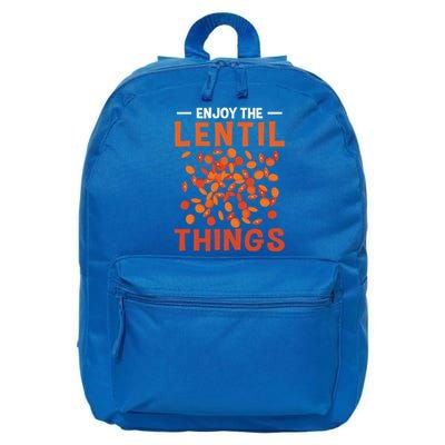 Enjoy The Lentil Things Veganism Design Vegan Great Gift 16 in Basic Backpack