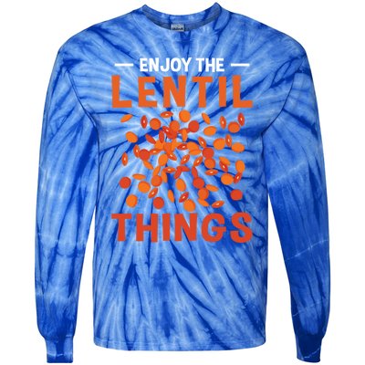 Enjoy The Lentil Things Veganism Design Vegan Great Gift Tie-Dye Long Sleeve Shirt