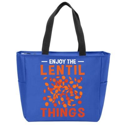 Enjoy The Lentil Things Veganism Design Vegan Great Gift Zip Tote Bag