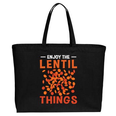 Enjoy The Lentil Things Veganism Design Vegan Great Gift Cotton Canvas Jumbo Tote