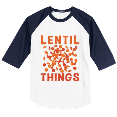 Enjoy The Lentil Things Veganism Design Vegan Great Gift Baseball Sleeve Shirt