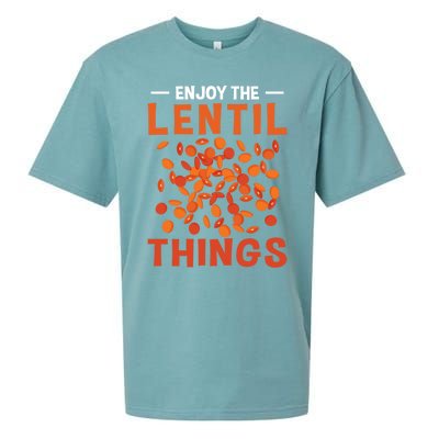 Enjoy The Lentil Things Veganism Design Vegan Great Gift Sueded Cloud Jersey T-Shirt