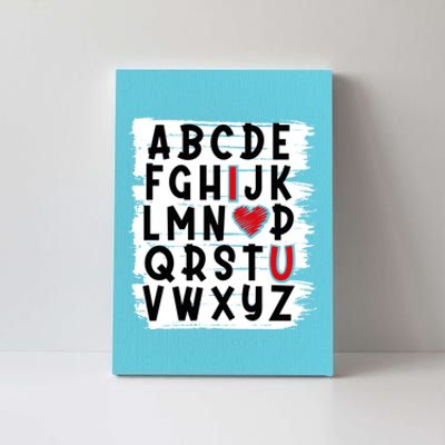 English Teacher Love Cute Alphabet Teaching Valentine's Day Gift Canvas