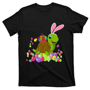 Easter Turtle Lover Bunny Turtle Holding Easter Egg T-Shirt