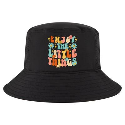 Enjoy The Little Things Positive Sayings Groovy Retro  Cool Comfort Performance Bucket Hat