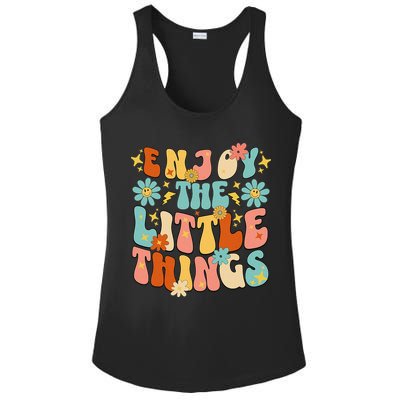 Enjoy The Little Things Positive Sayings Groovy Retro  Ladies PosiCharge Competitor Racerback Tank