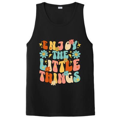 Enjoy The Little Things Positive Sayings Groovy Retro  PosiCharge Competitor Tank