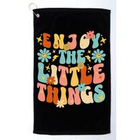 Enjoy The Little Things Positive Sayings Groovy Retro  Golf Towel