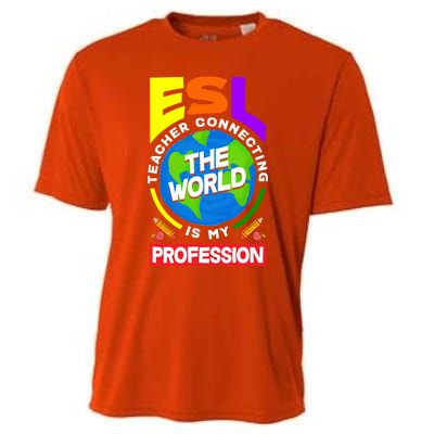 Esl Teacher Linguist Multilingual Teaching Profession Great Gift Cooling Performance Crew T-Shirt