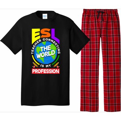 Esl Teacher Linguist Multilingual Teaching Profession Great Gift Pajama Set