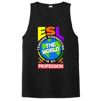 Esl Teacher Linguist Multilingual Teaching Profession Great Gift PosiCharge Competitor Tank