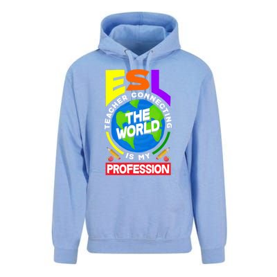 Esl Teacher Linguist Multilingual Teaching Profession Great Gift Unisex Surf Hoodie