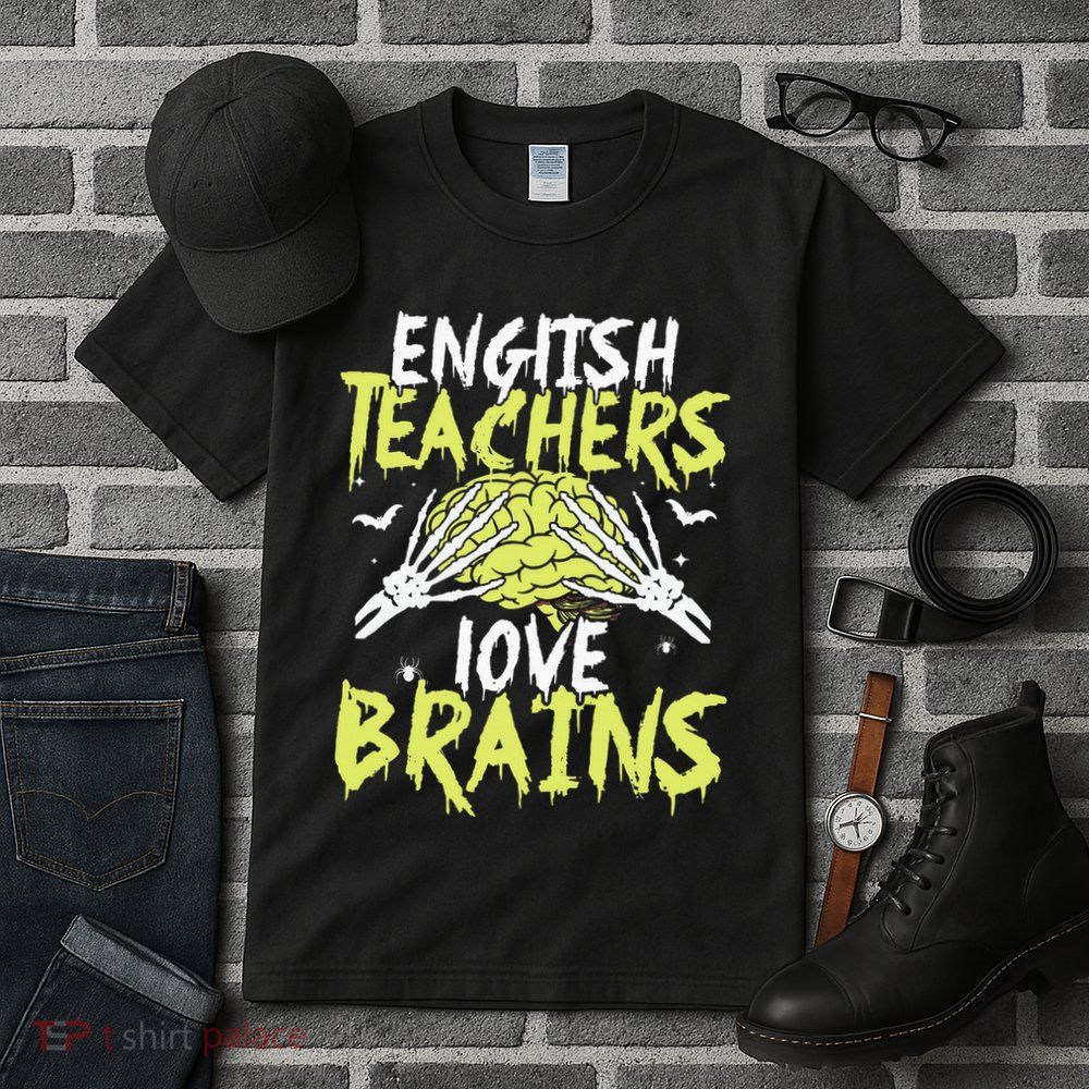 English Teachers Love Brains Funny Halloween Teacher Tall T-Shirt