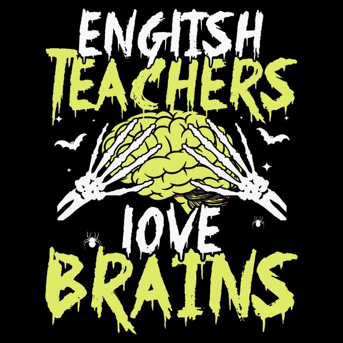 English Teachers Love Brains Funny Halloween Teacher Polo