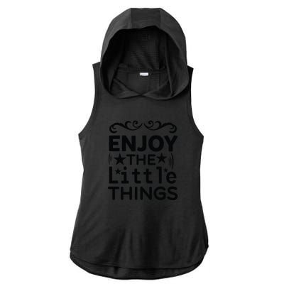 Enjoy The Little Things Ladies PosiCharge Tri-Blend Wicking Draft Hoodie Tank