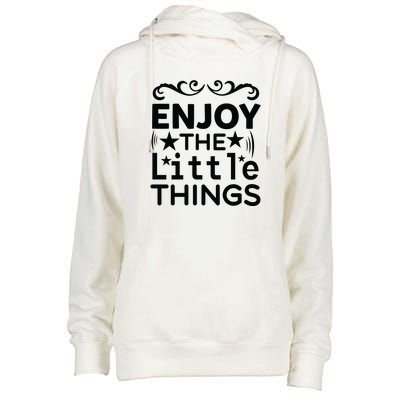 Enjoy The Little Things Womens Funnel Neck Pullover Hood