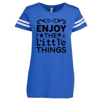 Enjoy The Little Things Enza Ladies Jersey Football T-Shirt