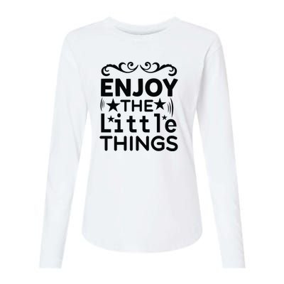 Enjoy The Little Things Womens Cotton Relaxed Long Sleeve T-Shirt