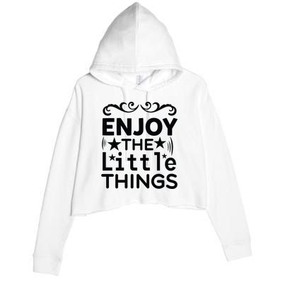 Enjoy The Little Things Crop Fleece Hoodie