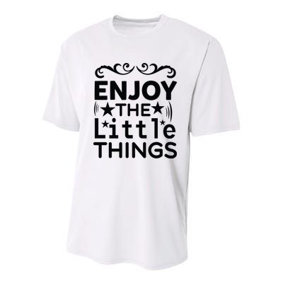 Enjoy The Little Things Youth Performance Sprint T-Shirt