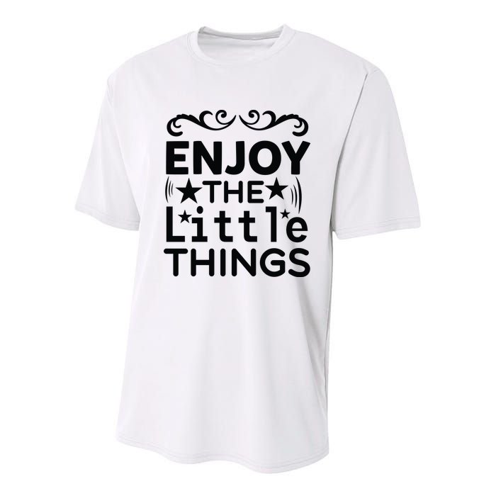 Enjoy The Little Things Youth Performance Sprint T-Shirt