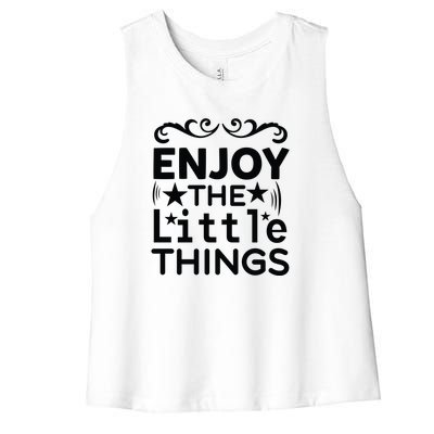 Enjoy The Little Things Women's Racerback Cropped Tank