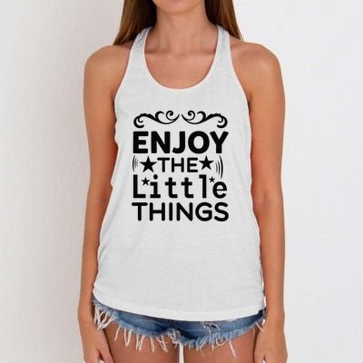 Enjoy The Little Things Women's Knotted Racerback Tank